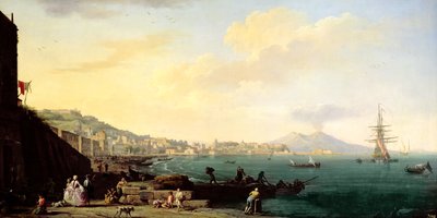 View of Naples with Vesuvius in the Background by Claude Joseph Vernet